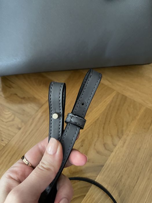 Torebka calvin klein kolor stalowo srebrny