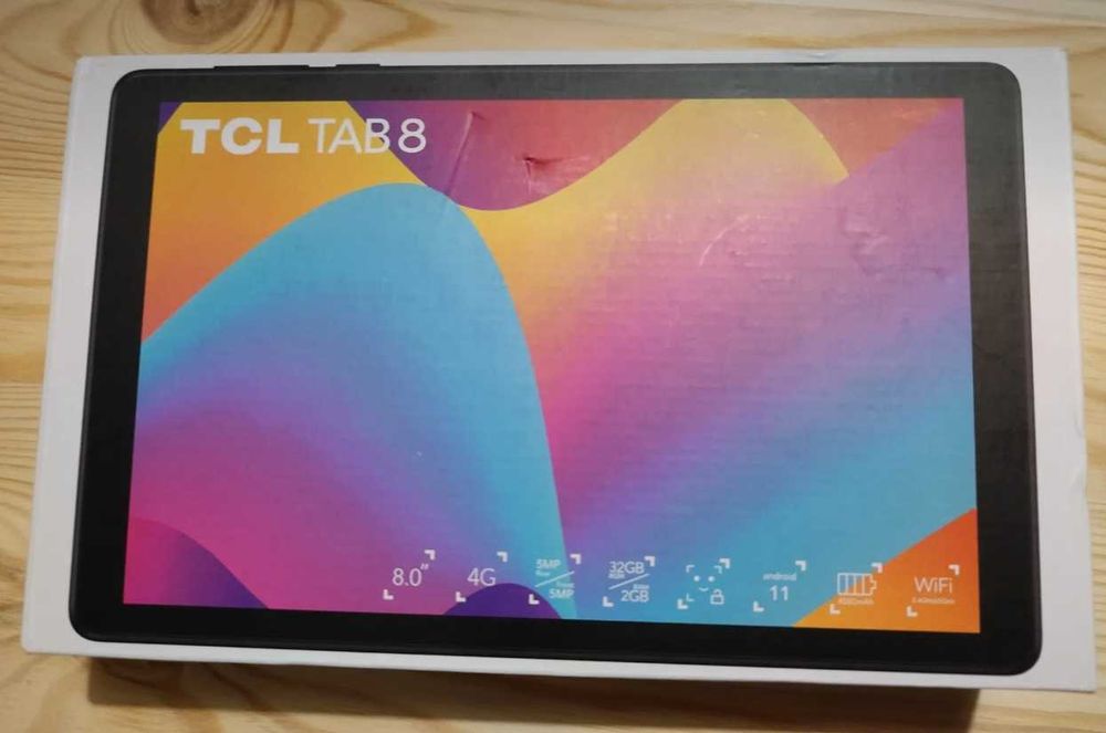 NEW! TCL Tab 8 4G LTE Tablet, 8" HD, 2/32 GB (up to 256 GB), Fingerprint Sensor64738474507011122