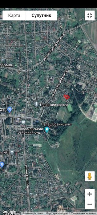 Земельна ділянка комерційного призначення м.Любомль 0.199га+лазня