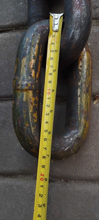 Łańcuch stalowy fi 34 mm , pancerny 300cm , około 70 kg