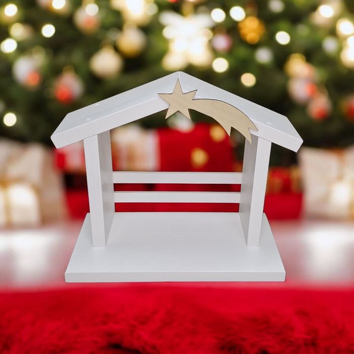 Szopka bożonarodzeniowa stajenka drewniana