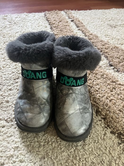 Угги серые на девочку 34-35 размер
