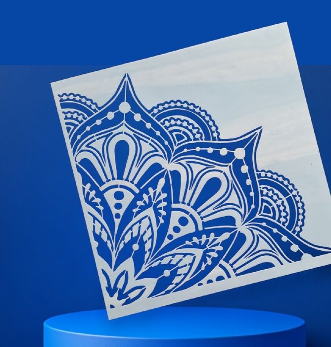 Szablon Mandala -wzór 60x60cm szablon 30x30cm, malarski tynk, DIY, C20