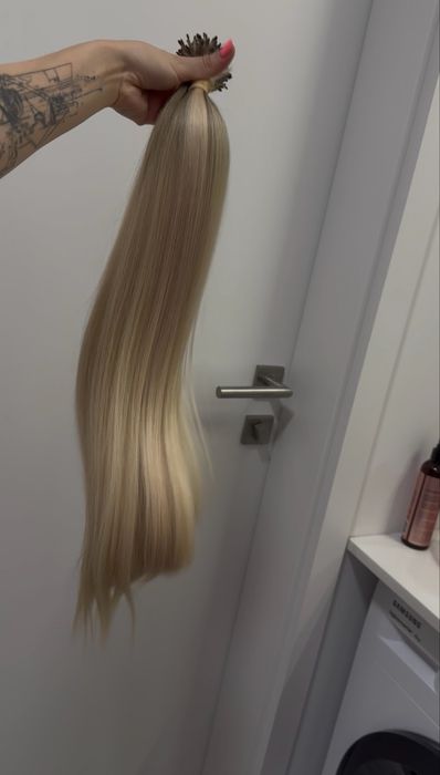 Włosy dziecięce naturalne PREMIUM 70 cm / 220 g / blond
