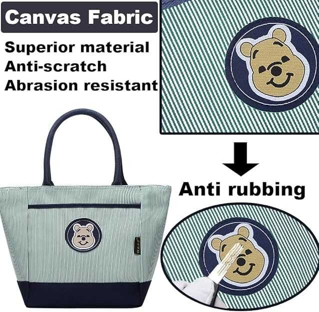 CW29 Mini Shopper Mała Torebka Wodoodporna Materiałowa Poręczna Misiu