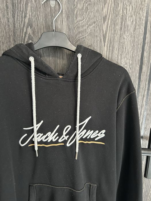 Czarna bluza z kapturem jack&jones rozmiar L