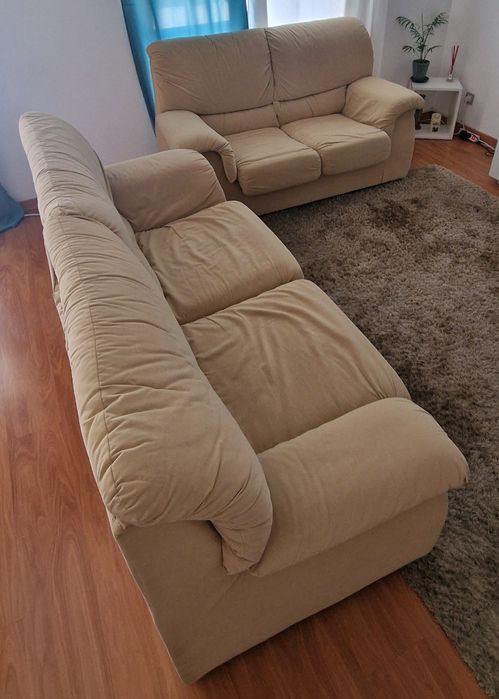 2 Sofás pele de Pêssego