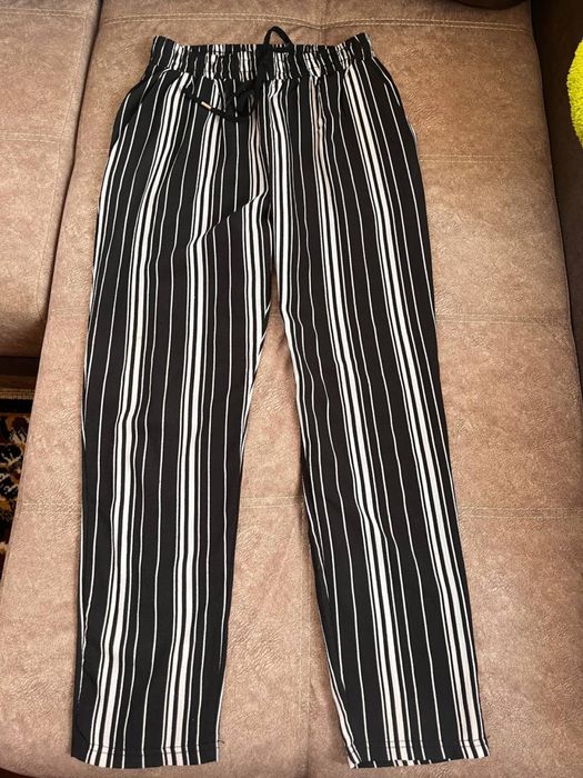 штани в смужку L