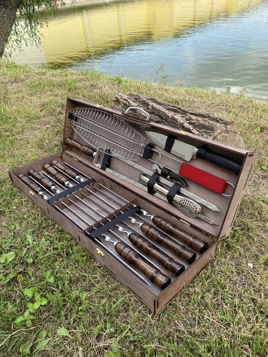 Набір шампурів в кейсі 8 шампурів ручна робота