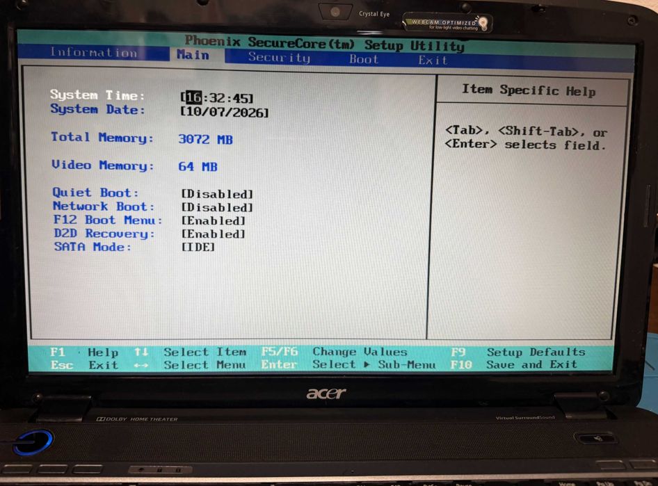 Laptop Retro Acer Aspire 5738 | Intel Dual-Core | Sprawny | Retro