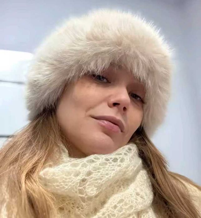 Gorro chapéu em pelo Rosa