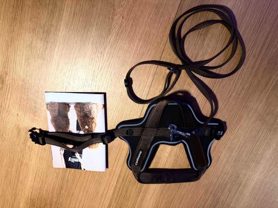 Szelki + smycz dla psa Memopet rozm M brązowe