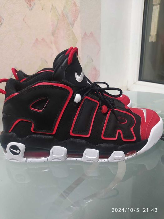 кроссовки  кросівки nike air uptempo 96 red and black