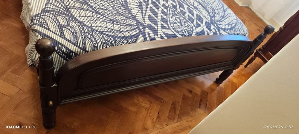 Cama casal madeira maciça
