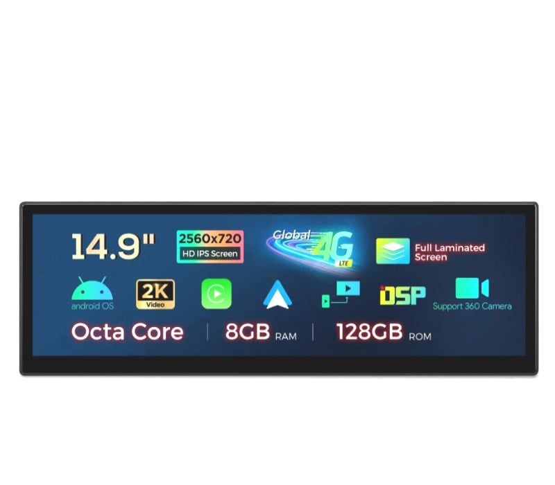 RÁDIO GPS ANDROID 14 BMW SÉRIE 5 F07 CIC 15" 8GB+128GB
