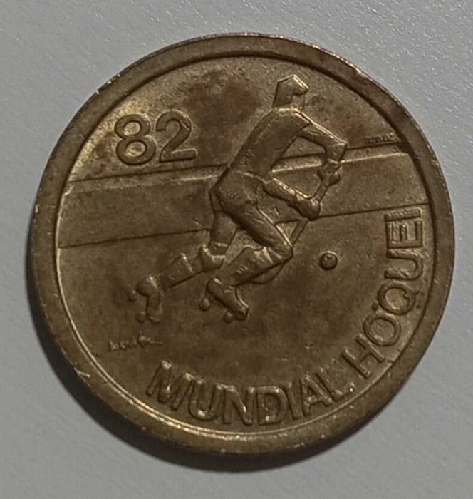 Moedas Comemorativa Mundial de Hóquei 1982 de 1 escudo
