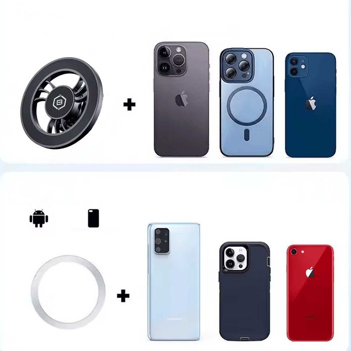 Magnetyczny Uchwyt samochodowy w kratki MAGSAFE iPhone 14 15, 16, 17