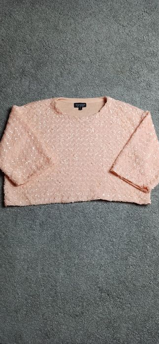 Błyszczący sweterek damski Topshop L