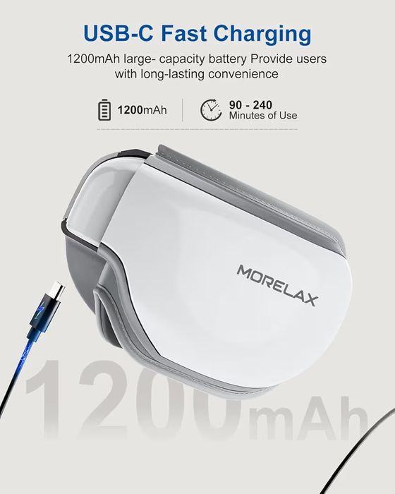 Massageador de olhos  com música de calor e Bluetooth, presente