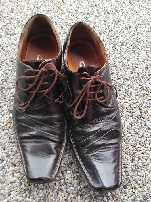 Buty męskie wizytowe 40 eleganckie do garnituru wyjściowe skórzane