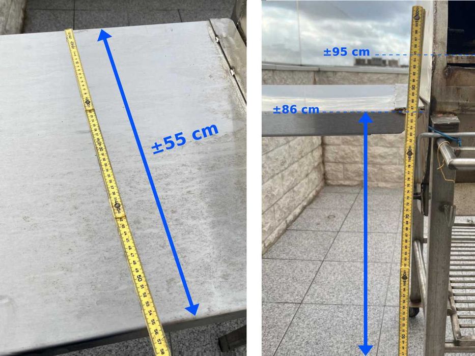 Churrasqueira INOX com mesa lateral