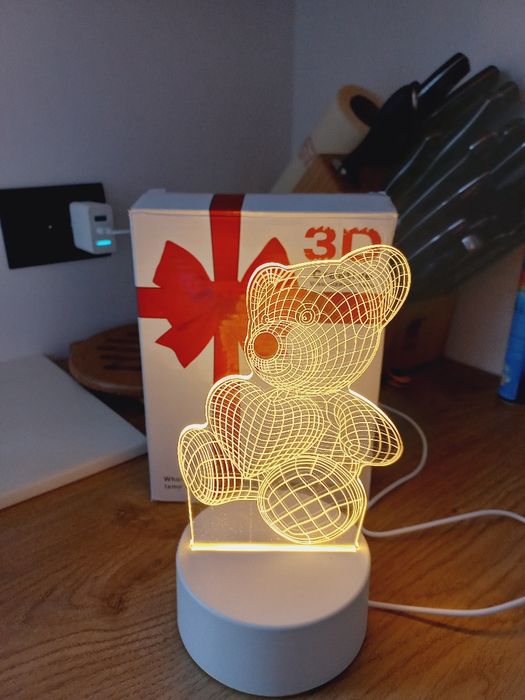 Lampka Led Miś z opakowaniem prezentowym