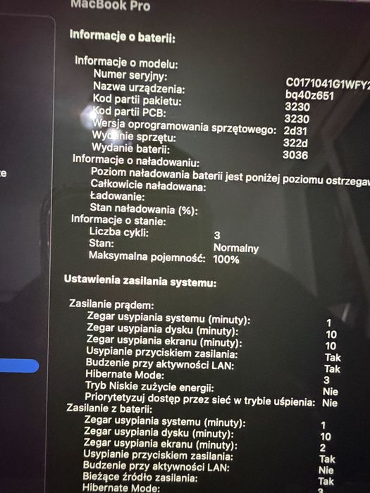 Bateria 100% Macbook Pro 14” M1 16/512gb Idealny