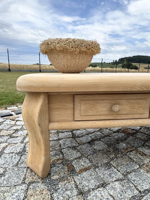 Stolik kawowy, lite drewno