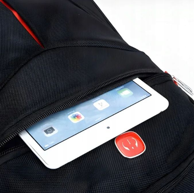 Plecak Męski Damski Do Pracy Szkoły Wodoodporny Sport Czarny Pojemny