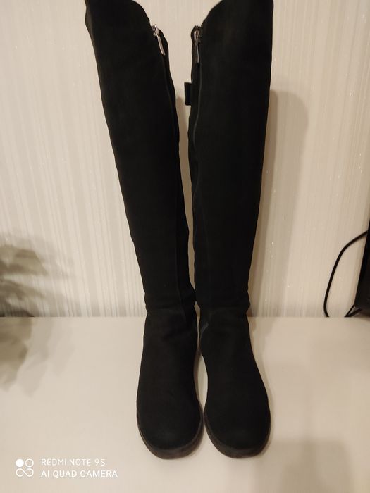 Ботфорти з натуральної замші,  сезон осінь- зима, 39р.