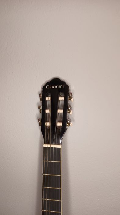 Guitarra Clássica de Criança Gianinni Preta + Mala