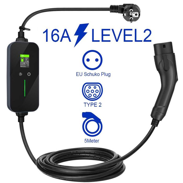 Carregador Carro Elétrico/Híbrido Plug-In (Tipo 1 e Tipo 2)