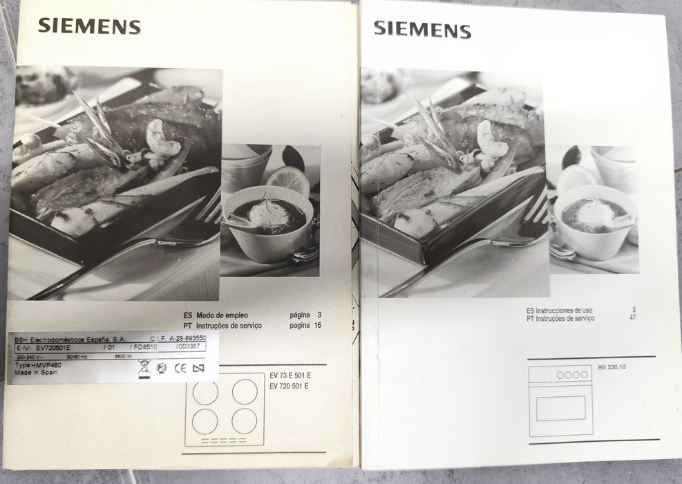 Forno e placa vitro cerâmica Siemens