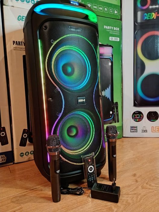 Блютуз караоке акустика Temeisheng-05(SD,USB,FM) ПультДУ, 2микрофона