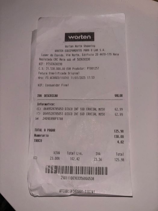 SSD’s Crucial MX500