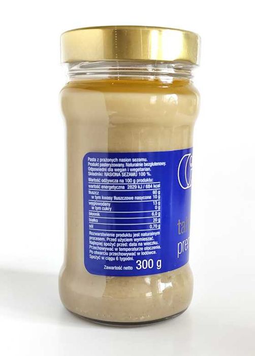 Tahini Premium QF De Care Pasta z prażonych nasion sezamu