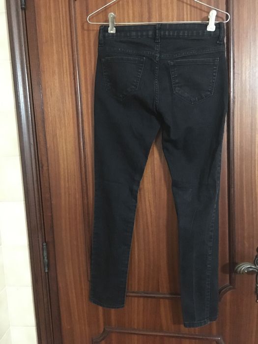 Calça de ganga preta tam 34