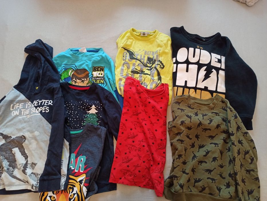 Minecraft Zestaw tez nowe ubrania wszystko z dług. ręk.koszulki swetry