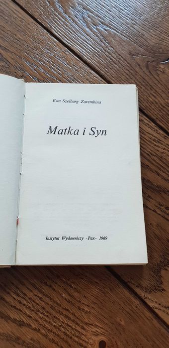 Książka rok 1969 "Matka i syn" Ewa Szelburg Zarembina