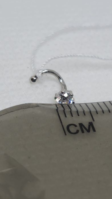 Пірсінг з білого золота для носа. Новий. Favoritum.