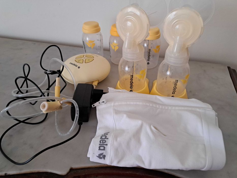 Bomba Tira-Leite Elétrica Dupla Medela Swing Maxi com Acessórios
