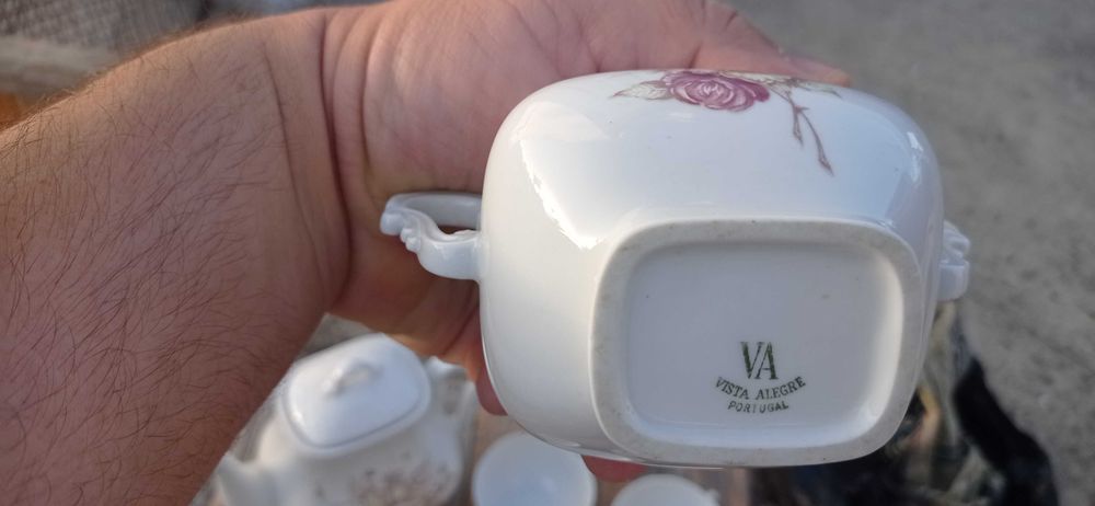 conjunto de chá vista alegre, conjunto de pratos