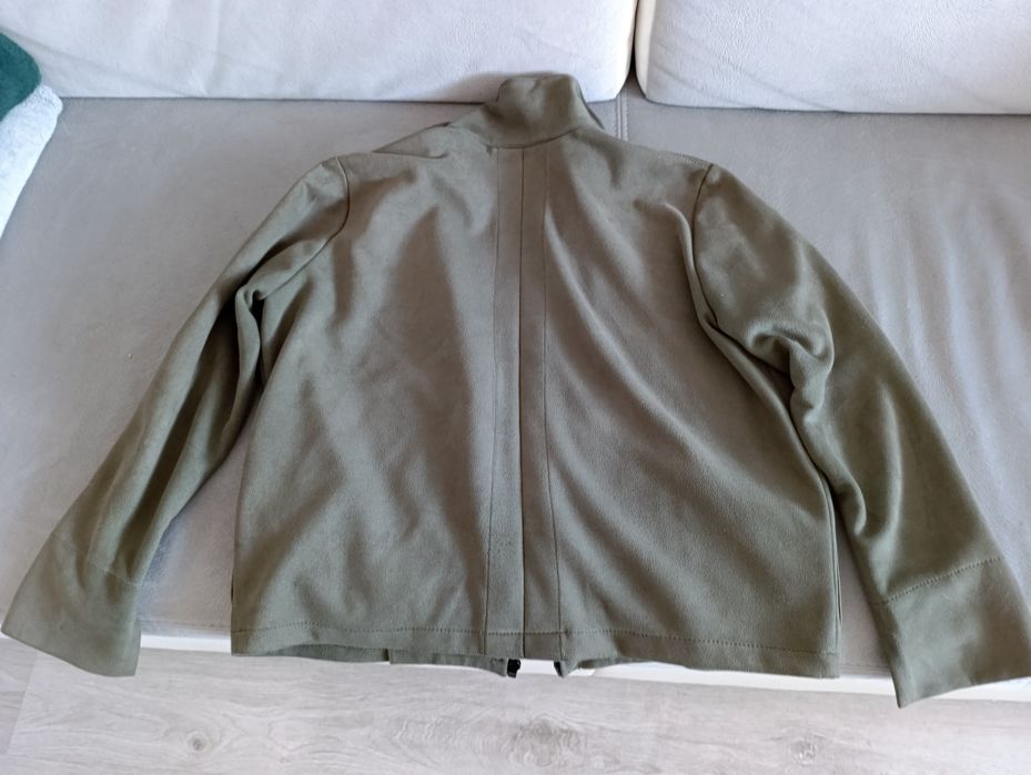 Kurtka Bomberka zamszowa khaki L