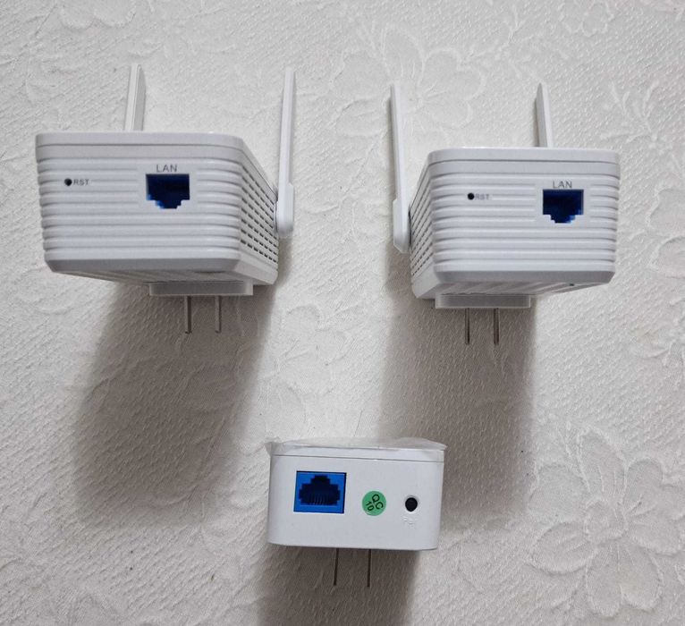 2 Power Line Tenda PA3, 1000Mbps, porta Gigabit, sem fio, Wi-Fi