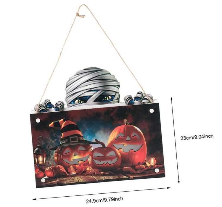 Dekoracja Na Drzwi Obrazek Podświetlany Halloween