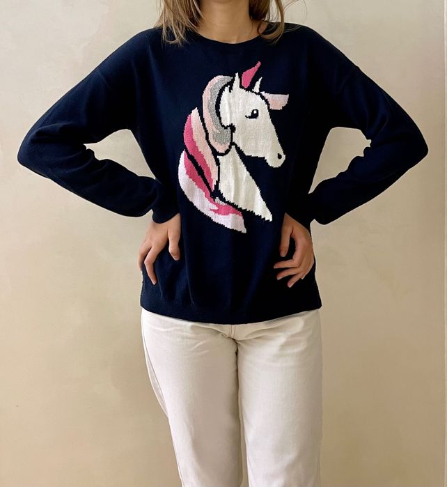 Abercrombie&Fitch світшот светер котоновий с единорогом хлопок свитшот
