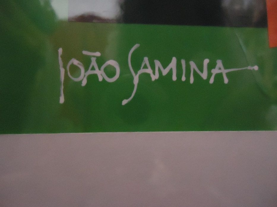 Quadro JOÃO SAMINA Original-Técnica Mista c/Colagens Cartolina 52x42cm