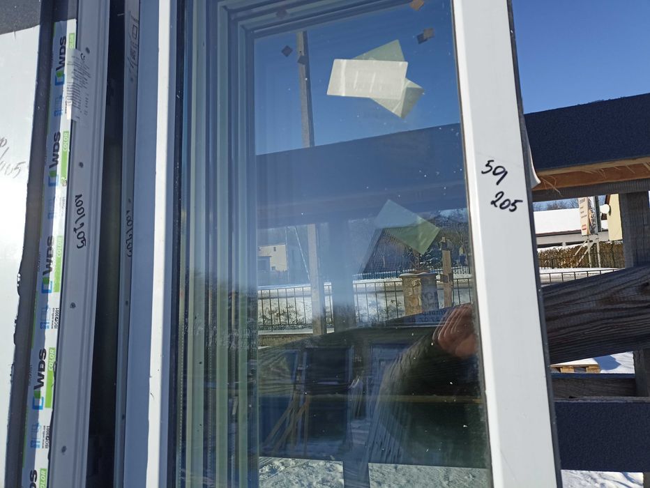 Drzwi wejściowe przeszklone pcv 100/210 antracyt