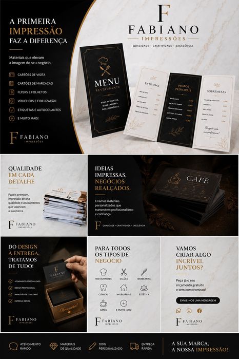 Menus Personalizados para Restaurantes, Cafés e Pizzarias
