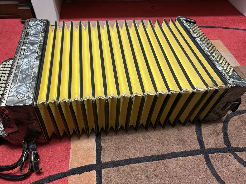 Acordeão de botões Beuscher 120 baixos 4ª com estojo